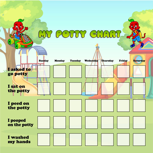 Cherry Monkeys Potty Training Chart