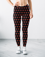 Cherry Peace Sign Leggings