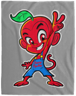 Cherry Peace Sign Fleece Blankets