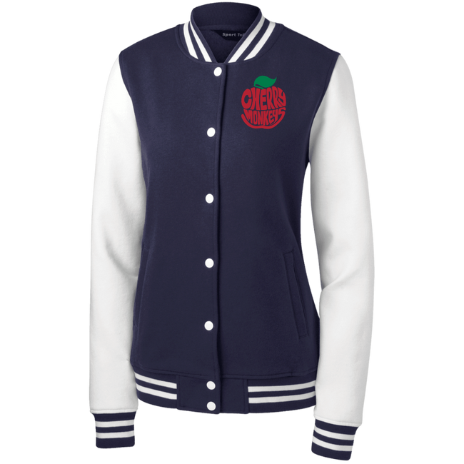 Cherry Monkeys Ladies' Fleece Letterman Jacket