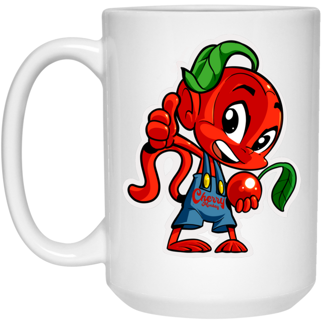 Cherry Thumbs Up White Coffee Mugs