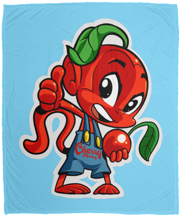 Cherry Thumbs Up Fleece Blankets