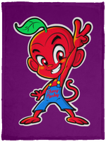 Cherry Peace Sign Fleece Blankets