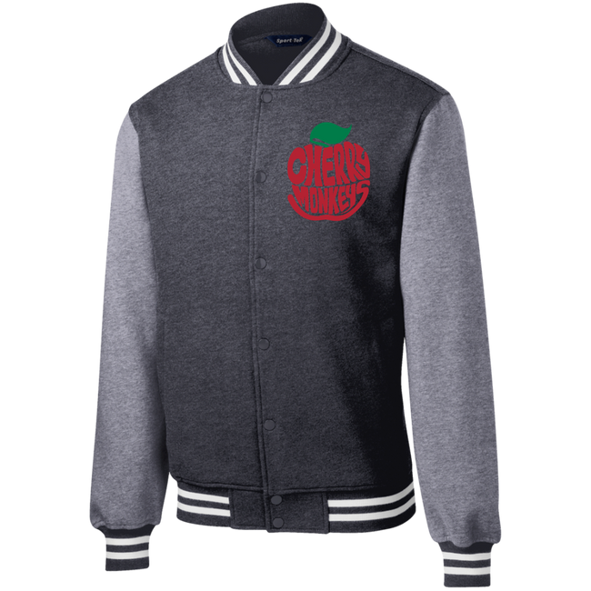 Cherry Monkeys Fleece Letterman Jacket