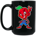 Cherry Peace Sign Black Coffee Mugs