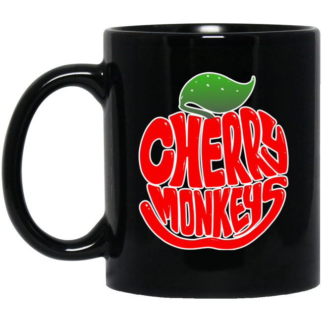 Cherry Monkeys Black Coffee Mugs