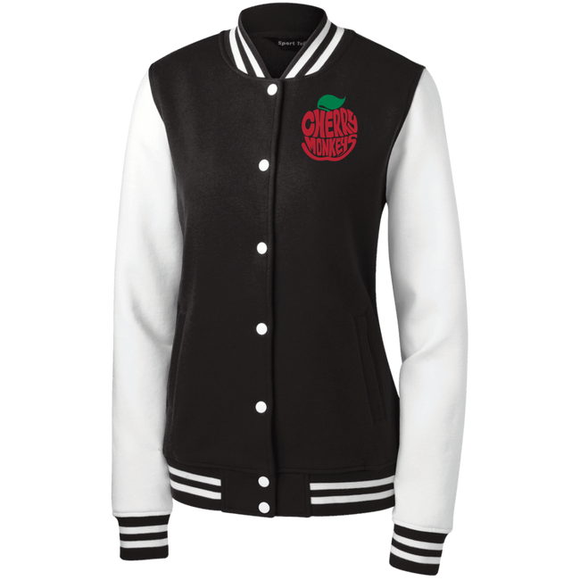 Cherry Monkeys Ladies' Fleece Letterman Jacket