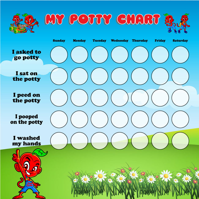 Cherry Monkeys Potty Training Calendar
